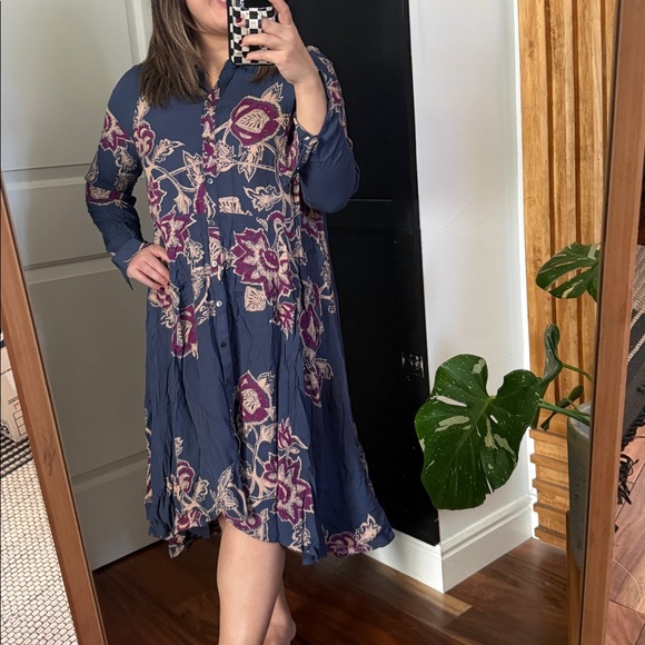 Free People Boho City Walker Printed Midi Floral Dress. Size XS/S - Picture 10 of 10